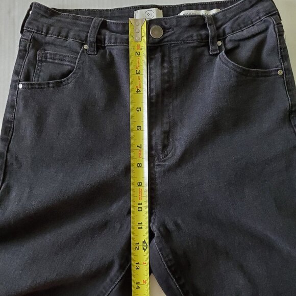 91 Cotton On High Grazer Skinny High Rise Distressed Black Jeans - Picture 9 of 11